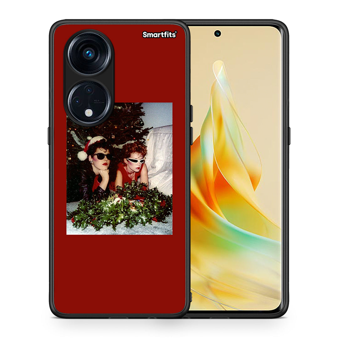 Θήκη Oppo A98 Waiting For Xmas από τη Smartfits με σχέδιο στο πίσω μέρος και μαύρο περίβλημα | Oppo A98 Waiting For Xmas Case with Colorful Back and Black Bezels