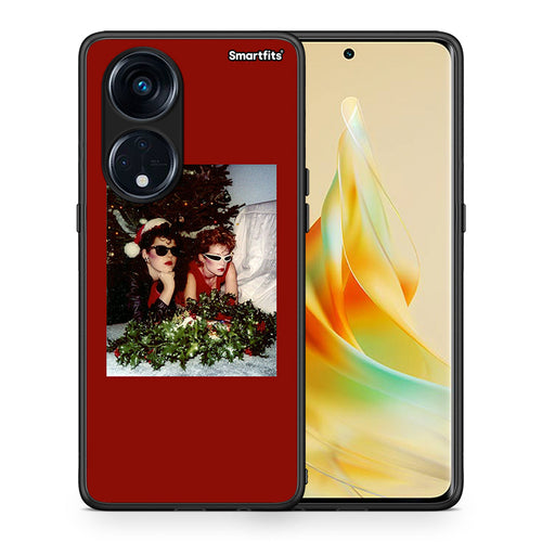Θήκη Oppo A98 Waiting For Xmas από τη Smartfits με σχέδιο στο πίσω μέρος και μαύρο περίβλημα | Oppo A98 Waiting For Xmas Case with Colorful Back and Black Bezels