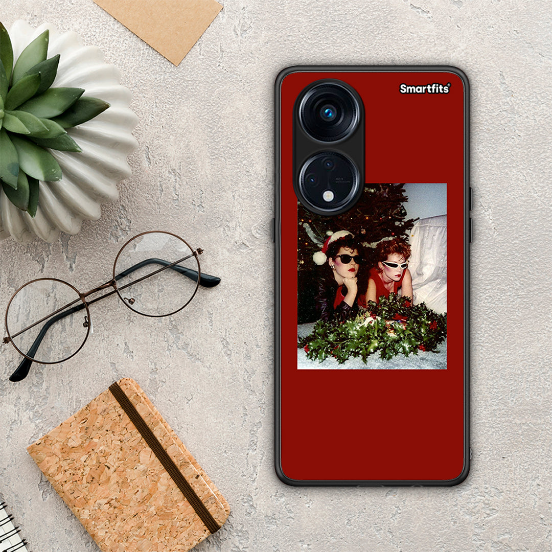 Θήκη Oppo A98 Waiting For Xmas από τη Smartfits με σχέδιο στο πίσω μέρος και μαύρο περίβλημα | Oppo A98 Waiting For Xmas Case with Colorful Back and Black Bezels