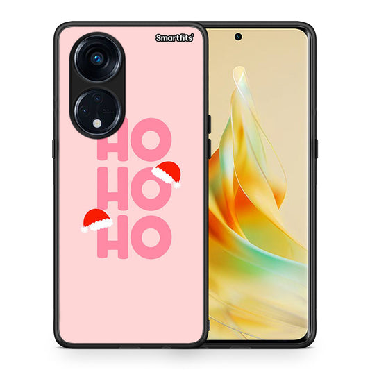 Θήκη Oppo A98 Xmas Ho Ho Ho από τη Smartfits με σχέδιο στο πίσω μέρος και μαύρο περίβλημα | Oppo A98 Xmas Ho Ho Ho Case with Colorful Back and Black Bezels
