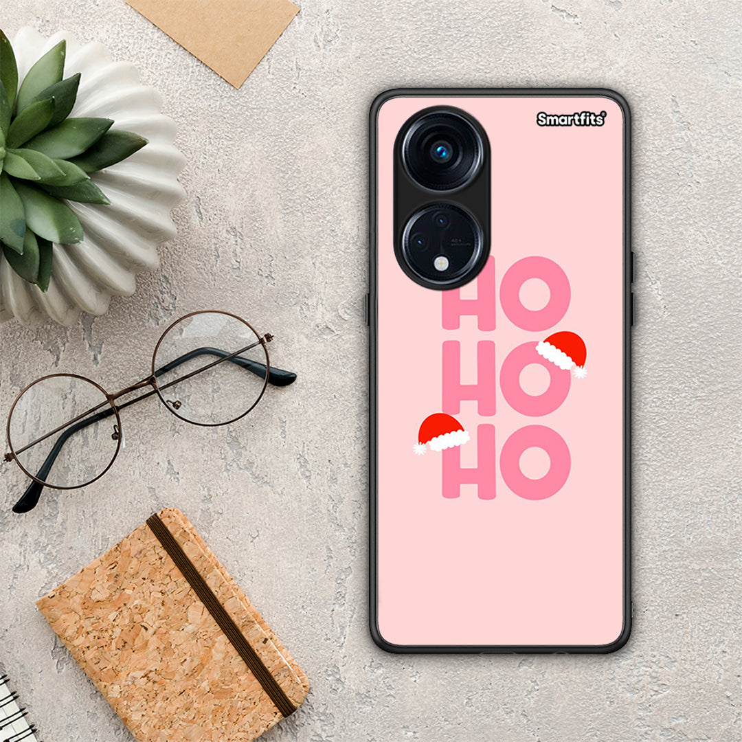Θήκη Oppo A98 Xmas Ho Ho Ho από τη Smartfits με σχέδιο στο πίσω μέρος και μαύρο περίβλημα | Oppo A98 Xmas Ho Ho Ho Case with Colorful Back and Black Bezels