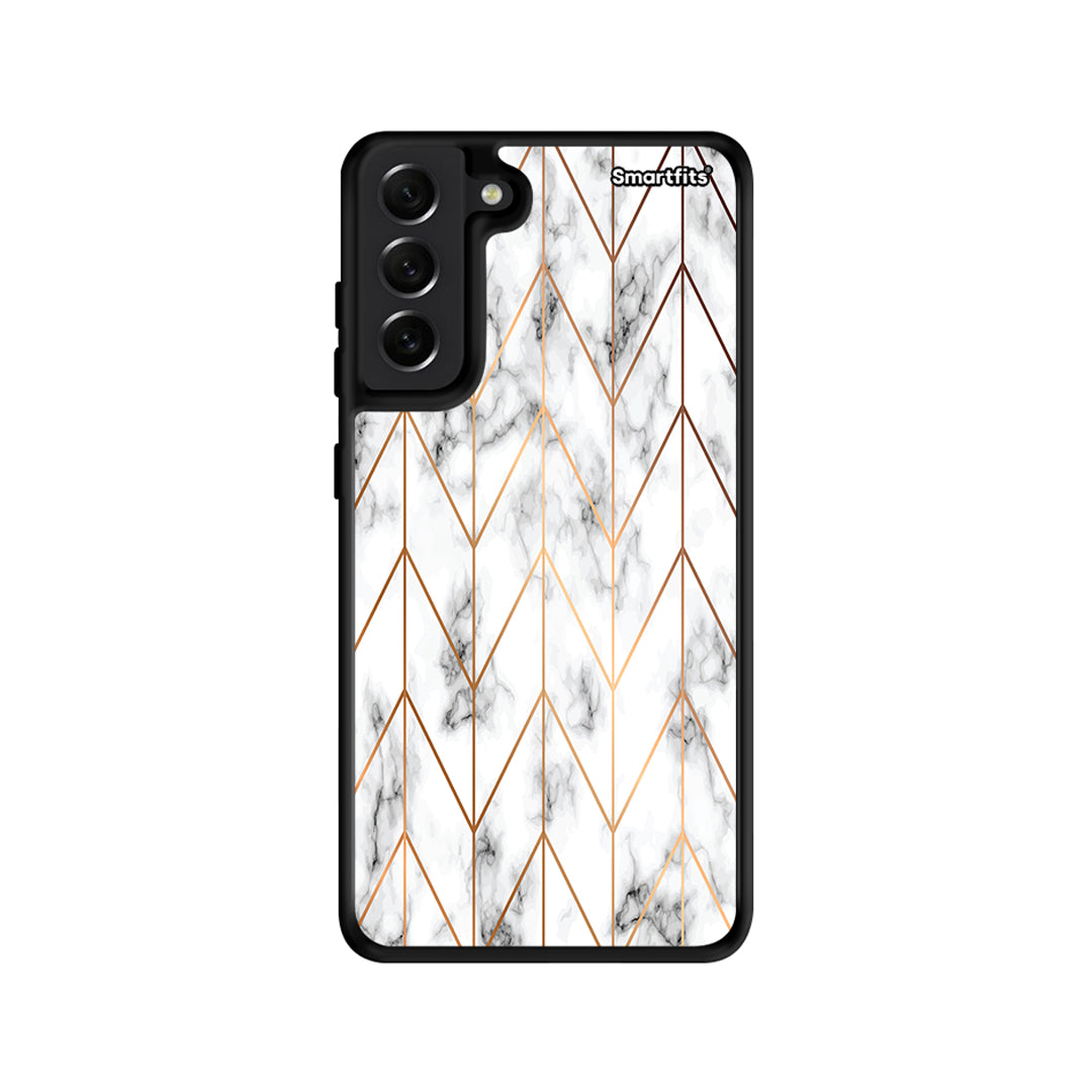 Marble Gold Geometric - Samsung Galaxy S21 FE θήκη