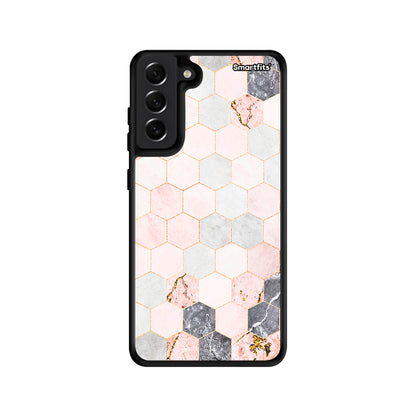 Marble Hexagon Pink - Samsung Galaxy S21 FE θήκη