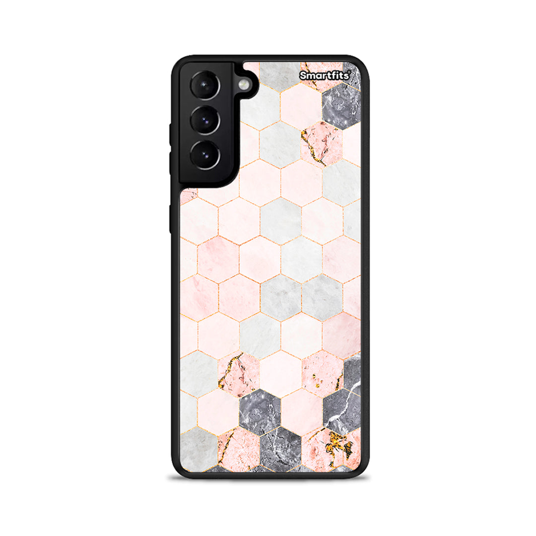 Marble Hexagon Pink - Samsung Galaxy S21+ θήκη
