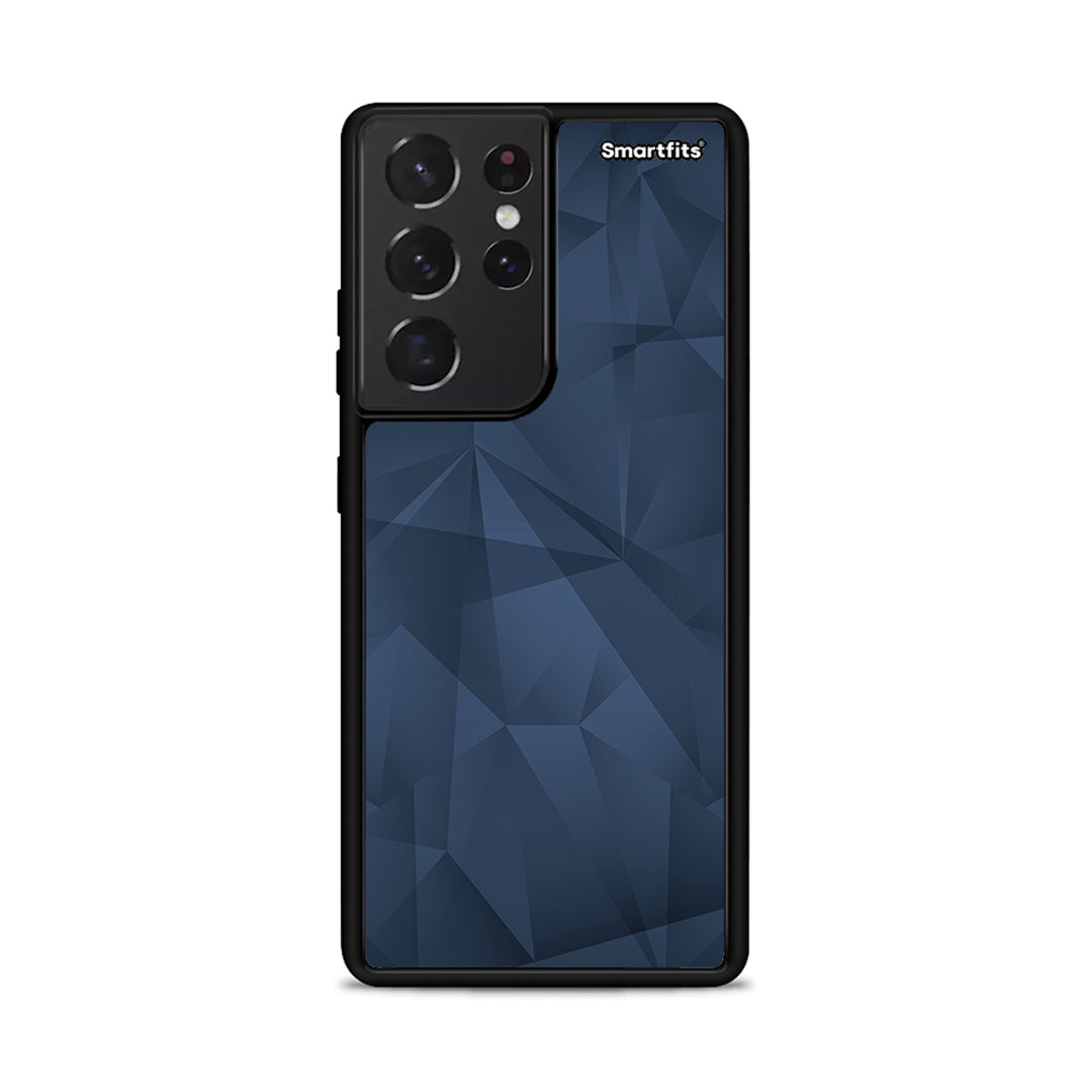 Geometric Blue Abstract - Samsung Galaxy S21 Ultra θήκη
