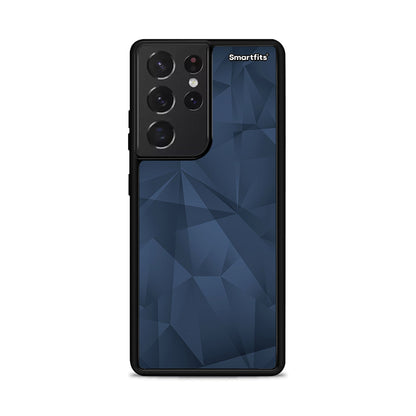 Geometric Blue Abstract - Samsung Galaxy S21 Ultra θήκη
