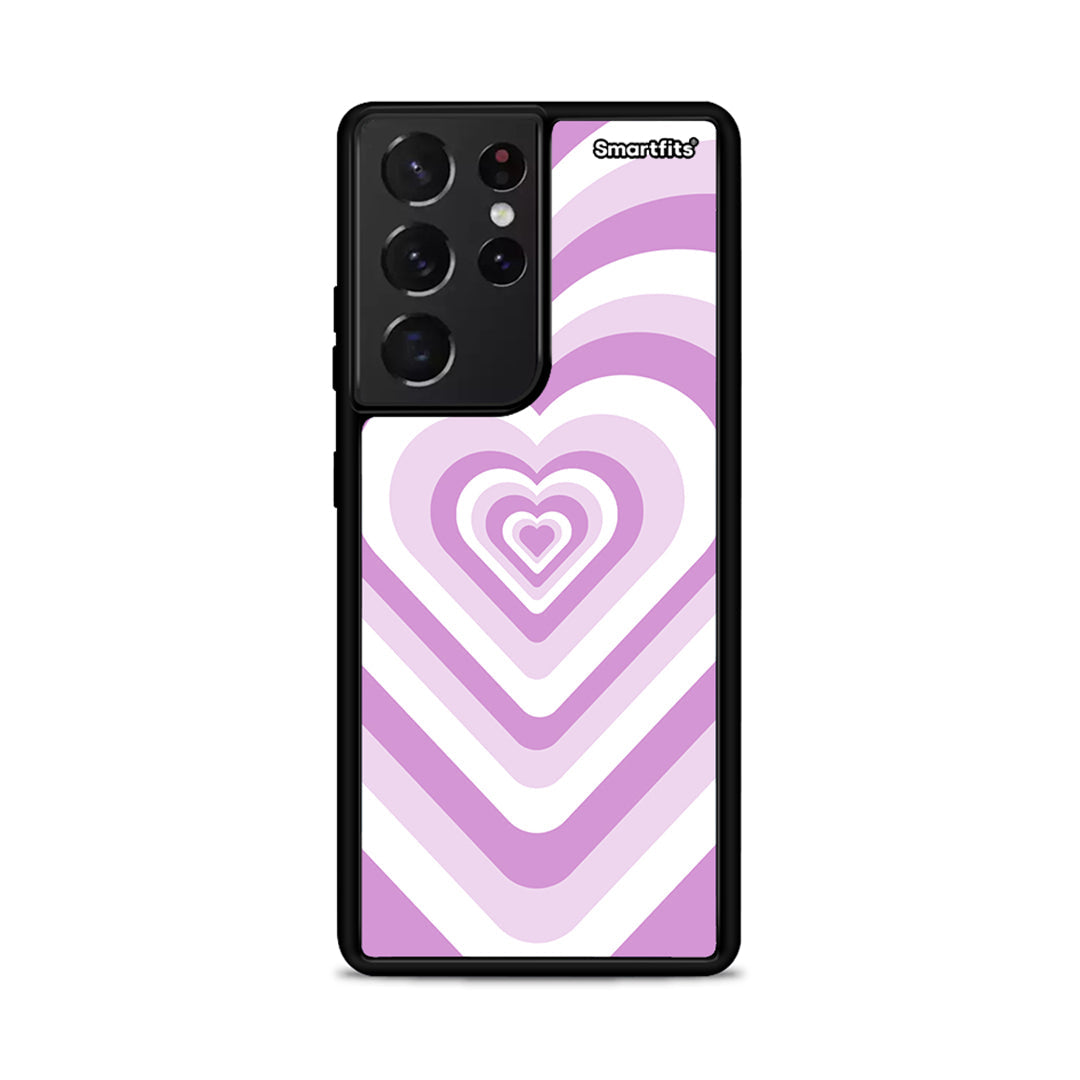 Lilac Hearts - Samsung Galaxy S21 Ultra θήκη