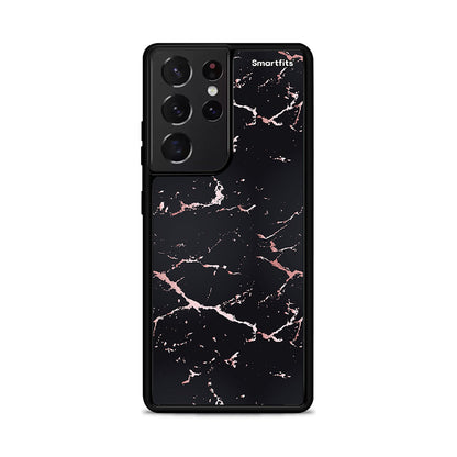 Marble Black Rosegold - Samsung Galaxy S21 Ultra θήκη