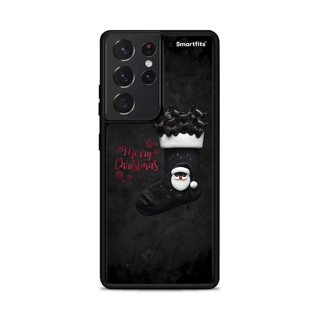 Merry Cat Christmas - Samsung Galaxy S21 Ultra θήκη