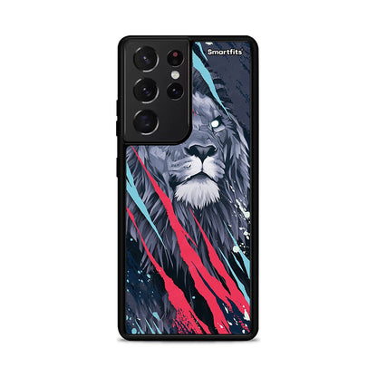 PopArt Lion Designer - Samsung Galaxy S21 Ultra θήκη