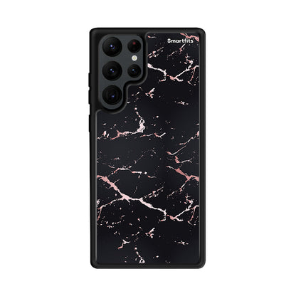 Marble Black Rosegold - Samsung Galaxy S22 Ultra θήκη