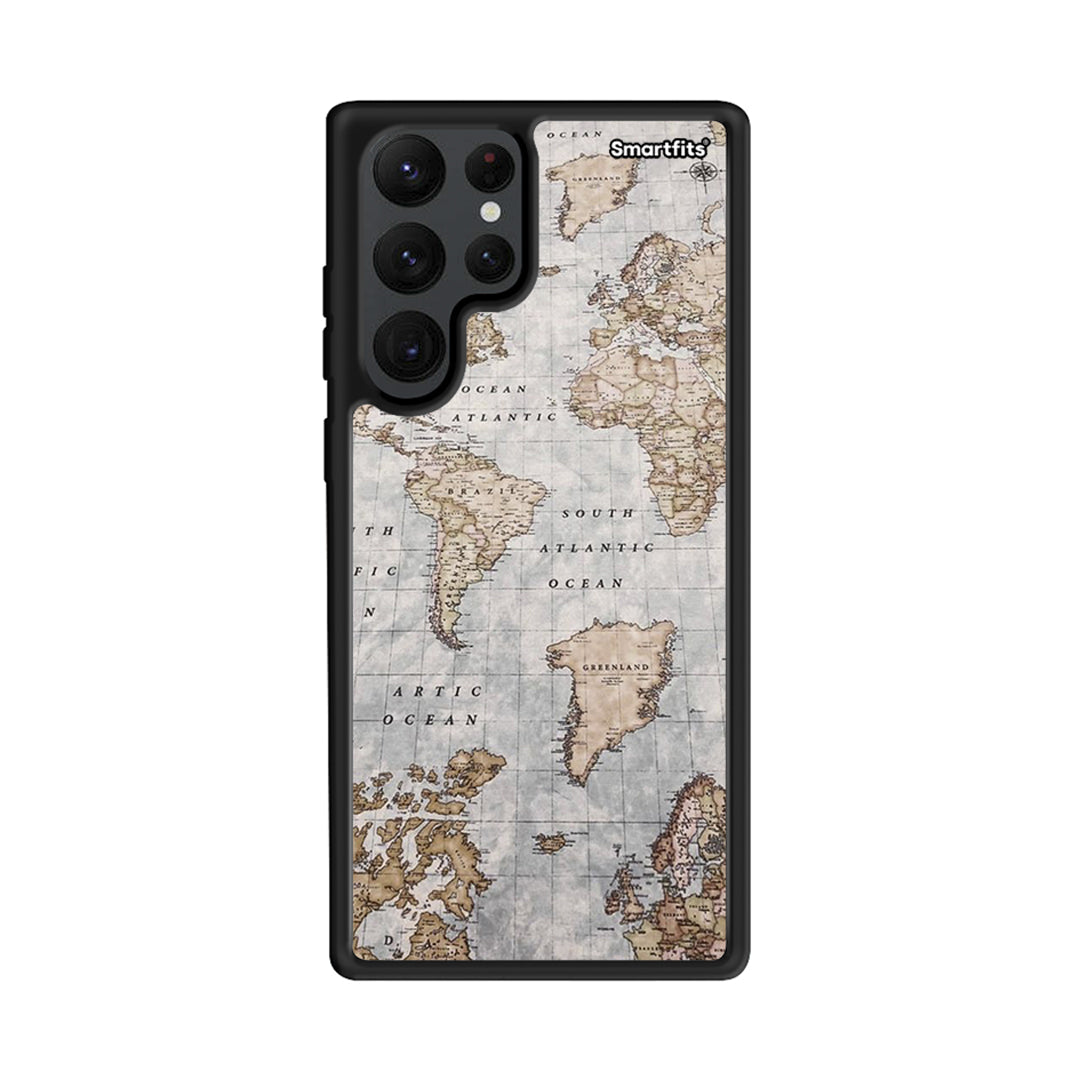 World Map - Samsung Galaxy S22 Ultra θήκη