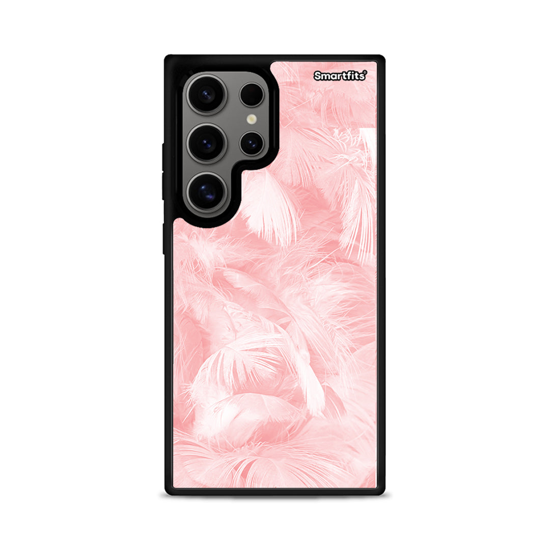 Boho Pink Feather - Samsung Galaxy S24 Ultra θήκη