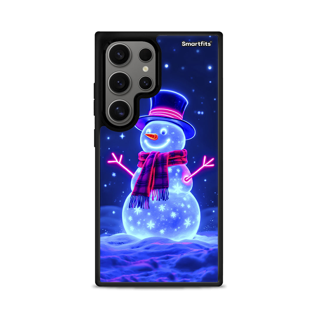 Christmas Neon Snowman - Samsung Galaxy S24 Ultra θήκη