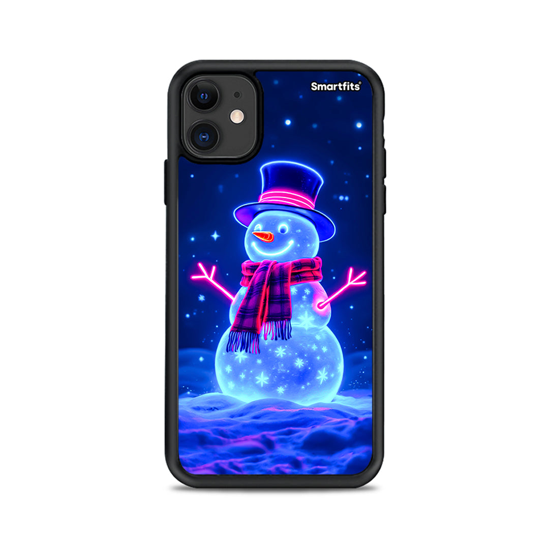 Christmas Neon Snowman - iPhone 11 θήκη