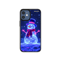 Thumbnail for Christmas Neon Snowman - iPhone 12 Mini θήκη