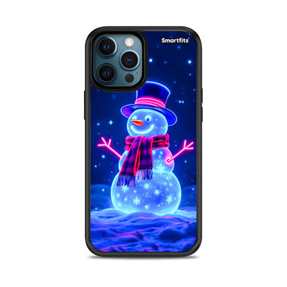 Christmas Neon Snowman - iPhone 12 Pro θήκη