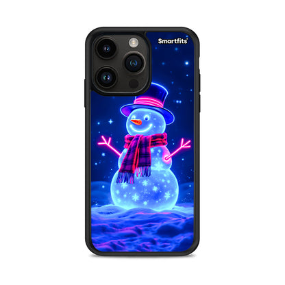 Christmas Neon Snowman - iPhone 15 Pro Max θήκη