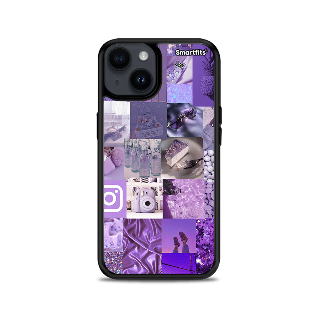 Purple Aesthetic Collage - iPhone 15 Plus θήκη