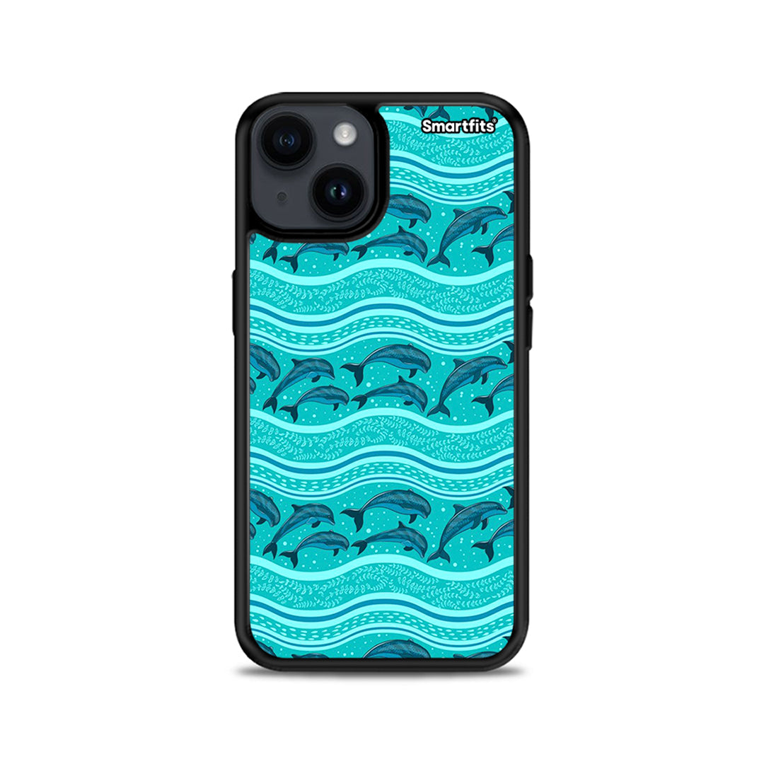 Swimming Dolphins - iPhone 15 Plus θήκη