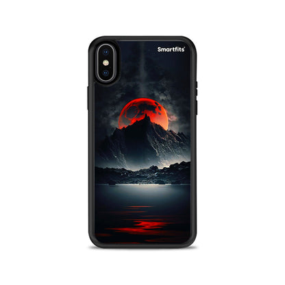 Red Full Moon - iPhone X / Xs θήκη