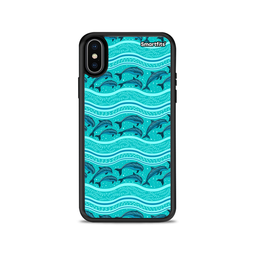 Swimming Dolphins - iPhone X / Xs θήκη