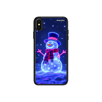 Christmas Neon Snowman - iPhone Xs Max θήκη