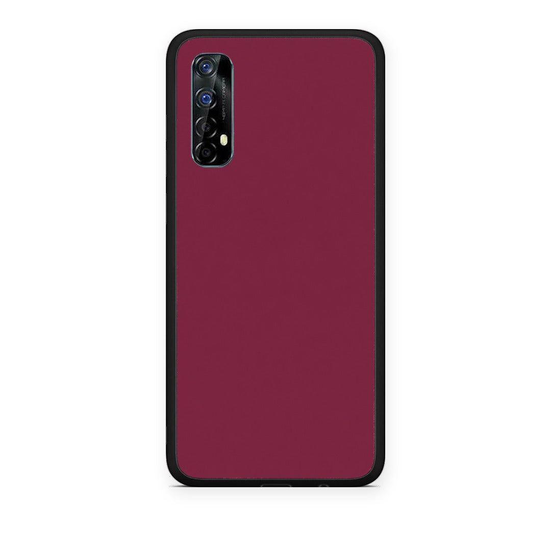 Θήκη Realme 7 Burgundy από τη Smartfits με σχέδιο στο πίσω μέρος και μαύρο περίβλημα | Realme 7 Burgundy case with colorful back and black bezels