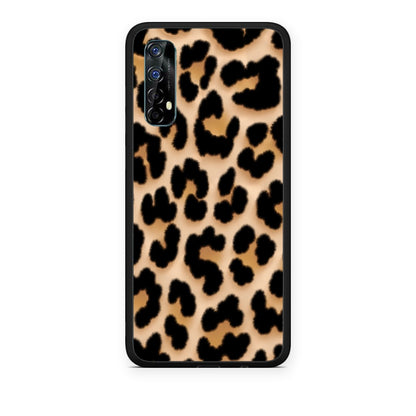 Θήκη Realme 7 Leopard Print Tan Large από τη Smartfits με σχέδιο στο πίσω μέρος και μαύρο περίβλημα | Realme 7 Leopard Print Tan Large case with colorful back and black bezels