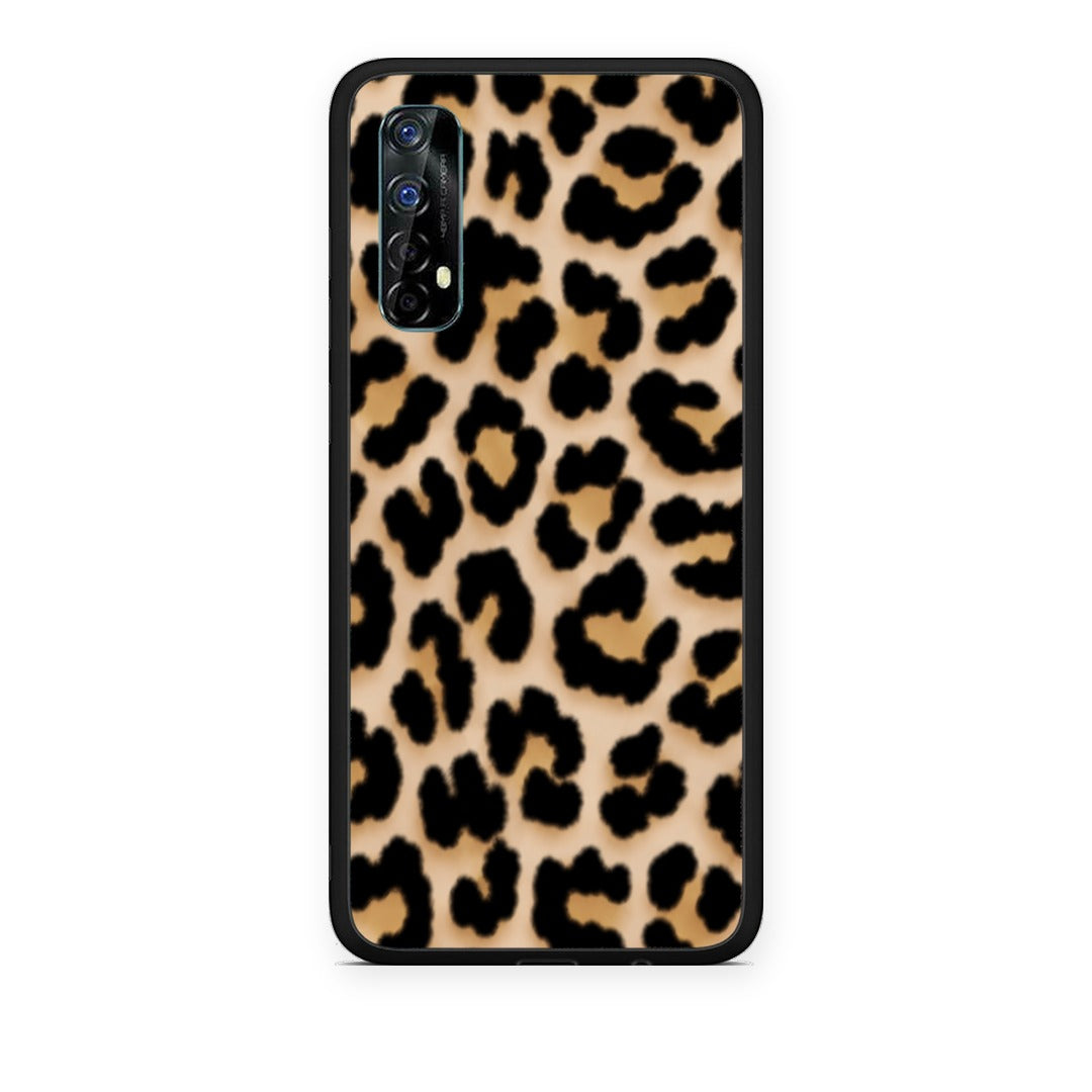 Θήκη Realme 7 Leopard Print Tan Small από τη Smartfits με σχέδιο στο πίσω μέρος και μαύρο περίβλημα | Realme 7 Leopard Print Tan Small case with colorful back and black bezels