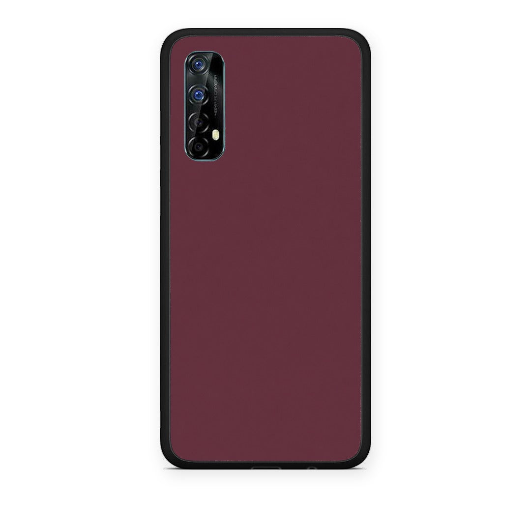 Θήκη Realme 7 Muted Burgundy από τη Smartfits με σχέδιο στο πίσω μέρος και μαύρο περίβλημα | Realme 7 Muted Burgundy case with colorful back and black bezels