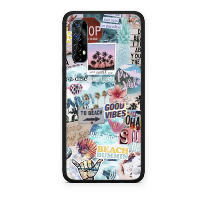 Θήκη Realme 7 Summer Vibes από τη Smartfits με σχέδιο στο πίσω μέρος και μαύρο περίβλημα | Realme 7 Summer Vibes case with colorful back and black bezels