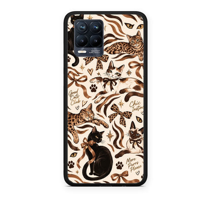 Θήκη Realme 8 / 8 Pro Wild Cats and Animal Print Collage από τη Smartfits με σχέδιο στο πίσω μέρος και μαύρο περίβλημα | Realme 8 / 8 Pro Wild Cats and Animal Print Collage case with colorful back and black bezels