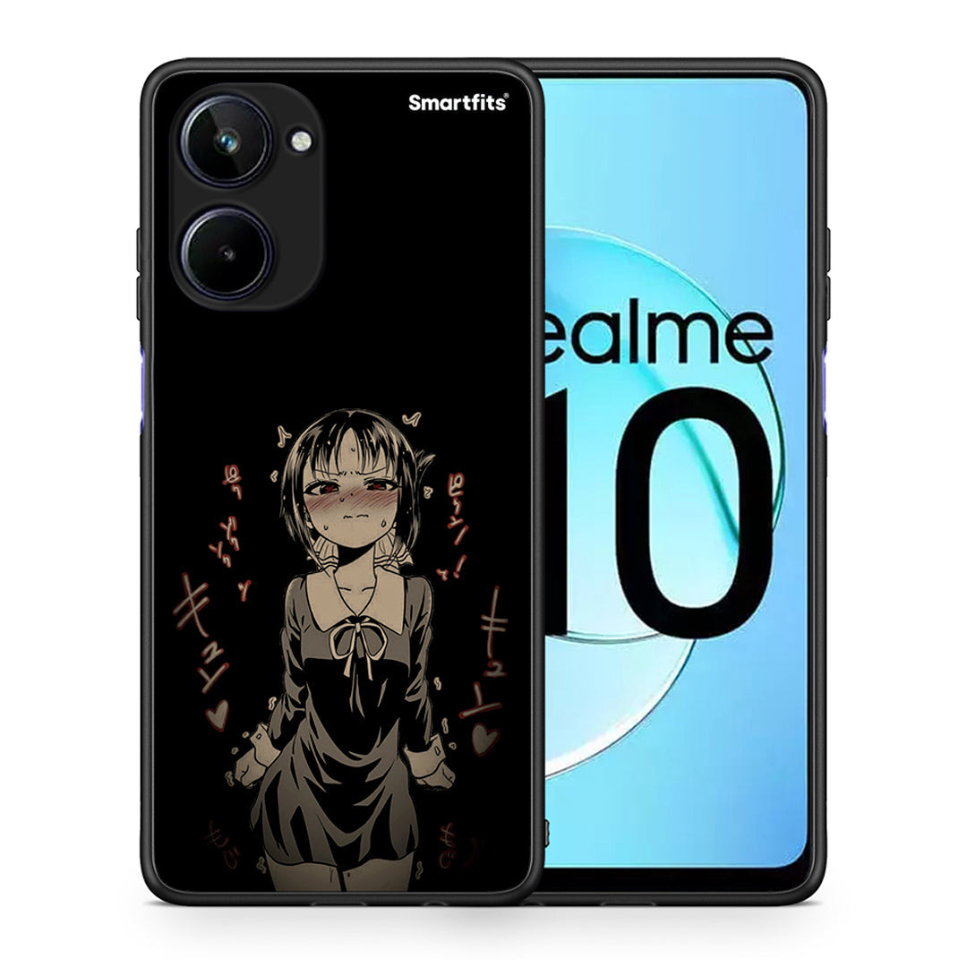 Θήκη Realme 10 Anime Girl από τη Smartfits με σχέδιο στο πίσω μέρος και μαύρο περίβλημα | Realme 10 Anime Girl Case with Colorful Back and Black Bezels