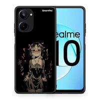 Thumbnail for Θήκη Realme 10 Anime Girl από τη Smartfits με σχέδιο στο πίσω μέρος και μαύρο περίβλημα | Realme 10 Anime Girl Case with Colorful Back and Black Bezels