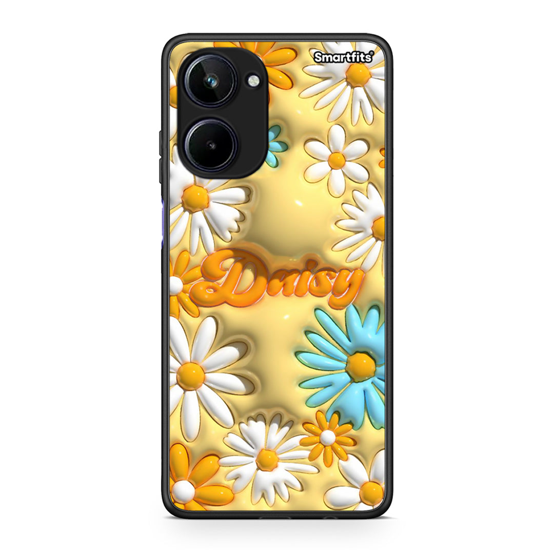 Θήκη Realme 10 Bubble Daisies από τη Smartfits με σχέδιο στο πίσω μέρος και μαύρο περίβλημα | Realme 10 Bubble Daisies Case with Colorful Back and Black Bezels