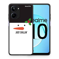 Thumbnail for Θήκη Realme 10 Christmas Chillin από τη Smartfits με σχέδιο στο πίσω μέρος και μαύρο περίβλημα | Realme 10 Christmas Chillin Case with Colorful Back and Black Bezels