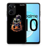 Thumbnail for Θήκη Realme 10 Halloween Stitch από τη Smartfits με σχέδιο στο πίσω μέρος και μαύρο περίβλημα | Realme 10 Halloween Stitch Case with Colorful Back and Black Bezels