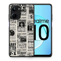 Thumbnail for Θήκη Realme 10 Harry Paper από τη Smartfits με σχέδιο στο πίσω μέρος και μαύρο περίβλημα | Realme 10 Harry Paper Case with Colorful Back and Black Bezels