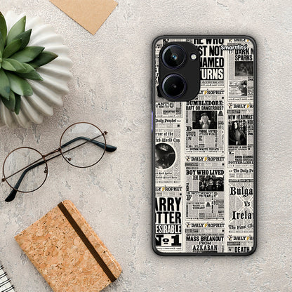 Θήκη Realme 10 Harry Paper από τη Smartfits με σχέδιο στο πίσω μέρος και μαύρο περίβλημα | Realme 10 Harry Paper Case with Colorful Back and Black Bezels