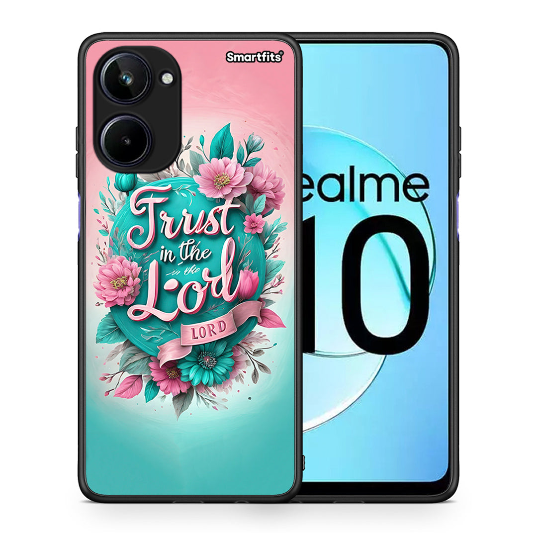 Θήκη Realme 10 Lord Trust από τη Smartfits με σχέδιο στο πίσω μέρος και μαύρο περίβλημα | Realme 10 Lord Trust Case with Colorful Back and Black Bezels