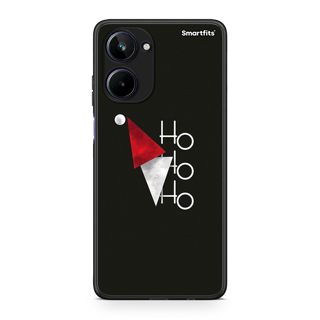 Θήκη Realme 10 Minimal Christmas από τη Smartfits με σχέδιο στο πίσω μέρος και μαύρο περίβλημα | Realme 10 Minimal Christmas Case with Colorful Back and Black Bezels