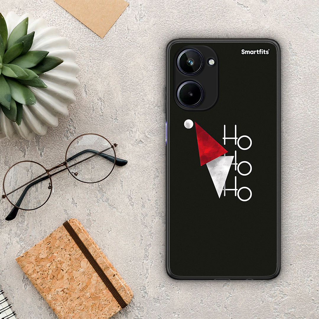 Θήκη Realme 10 Minimal Christmas από τη Smartfits με σχέδιο στο πίσω μέρος και μαύρο περίβλημα | Realme 10 Minimal Christmas Case with Colorful Back and Black Bezels