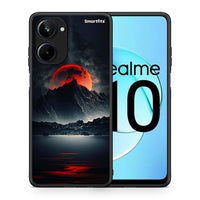 Thumbnail for Θήκη Realme 10 Red Full Moon από τη Smartfits με σχέδιο στο πίσω μέρος και μαύρο περίβλημα | Realme 10 Red Full Moon Case with Colorful Back and Black Bezels