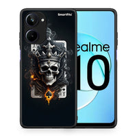 Thumbnail for Θήκη Realme 10 Skull King Ace από τη Smartfits με σχέδιο στο πίσω μέρος και μαύρο περίβλημα | Realme 10 Skull King Ace Case with Colorful Back and Black Bezels