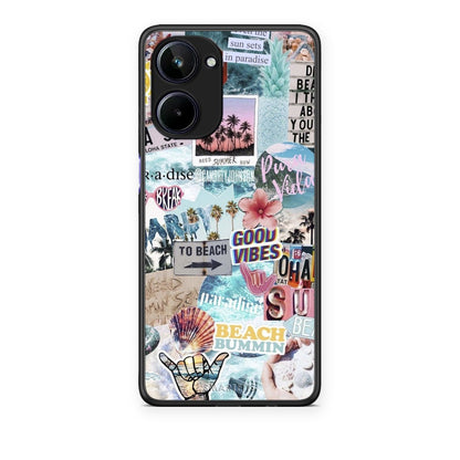 Θήκη Realme 10 Summer Vibes από τη Smartfits με σχέδιο στο πίσω μέρος και μαύρο περίβλημα | Realme 10 Summer Vibes case with colorful back and black bezels