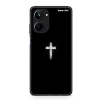 Thumbnail for Θήκη Realme 10 White Cross από τη Smartfits με σχέδιο στο πίσω μέρος και μαύρο περίβλημα | Realme 10 White Cross Case with Colorful Back and Black Bezels