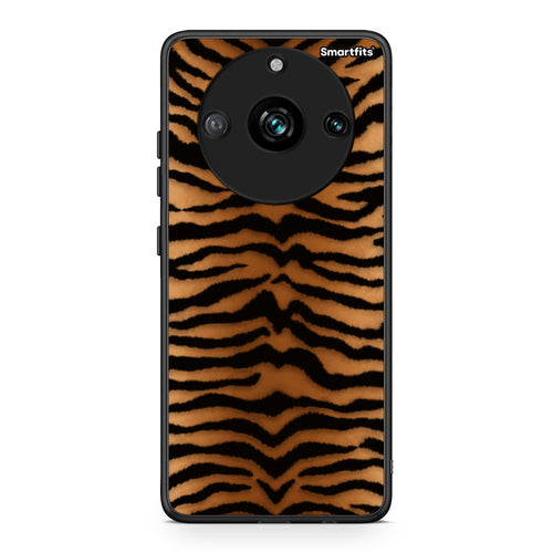 Θήκη Realme 11 Pro Tiger Print Orange and Black από τη Smartfits με σχέδιο στο πίσω μέρος και μαύρο περίβλημα | Realme 11 Pro Tiger Print Orange and Black case with colorful back and black bezels