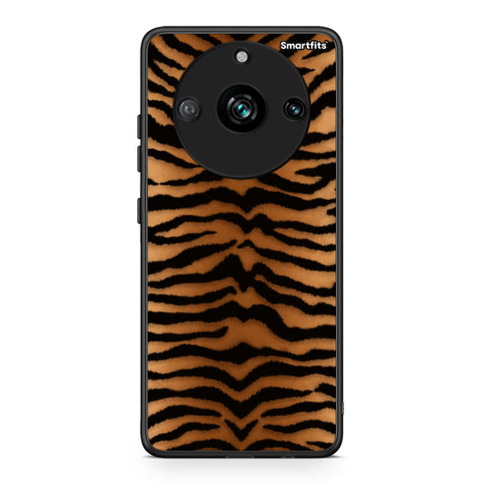 Θήκη Realme 11 Pro Tiger Print Orange and Black από τη Smartfits με σχέδιο στο πίσω μέρος και μαύρο περίβλημα | Realme 11 Pro Tiger Print Orange and Black case with colorful back and black bezels
