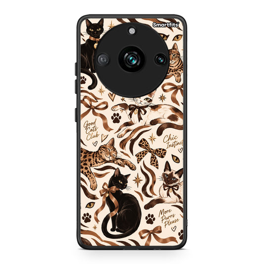Θήκη Realme 11 Pro Wild Cats and Animal Print Collage από τη Smartfits με σχέδιο στο πίσω μέρος και μαύρο περίβλημα | Realme 11 Pro Wild Cats and Animal Print Collage case with colorful back and black bezels